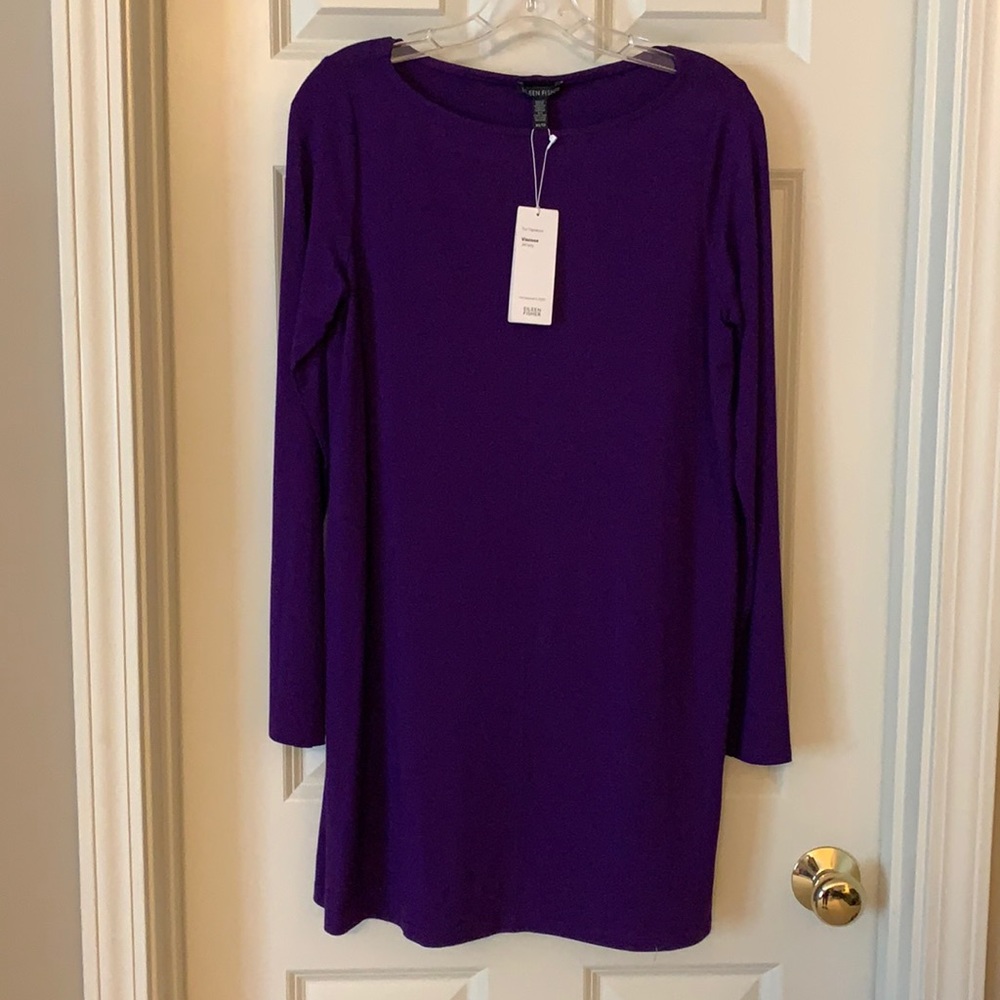 Eileen Fisher deep purple tunic. Size XS. NWT